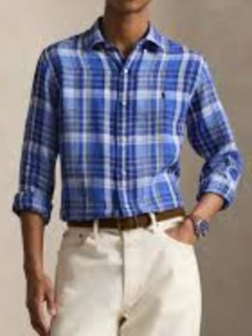 Polo Ralph Lauren Blue Plaid Button-Up Shirt